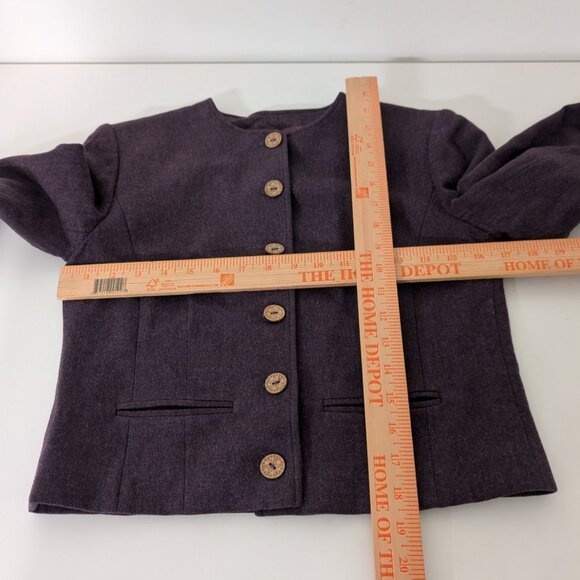 Vintage Pendleton Wool Cardigan Womens Size 6 Purple Lined Button Front Jacket - Picture 9 of 11